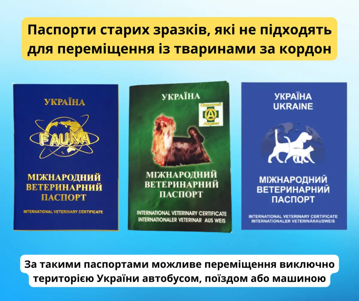 Адреси, за якими видають ветеринарні паспорти на тварин